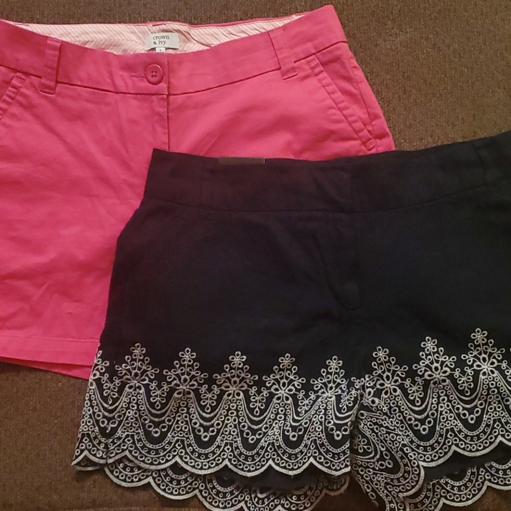 Bundle of 2 pair of Crown & Ivy Shorts size 4